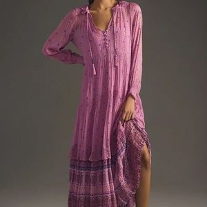 The Marais Printed Chiffon Maxi Dress - Anthropologie